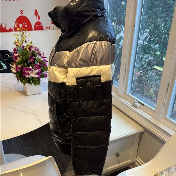 Aqua Black and Silver Puffer Jacket - Picture 6 of 12